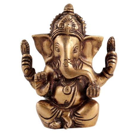 Brass Ganesha Idol With Big Ears