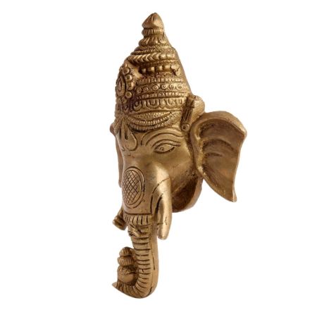 Brass Lord Ganesha Wall Hanging Mask