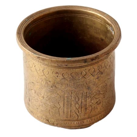 Handmade BrassÂ Panchpatra Cup with Patina