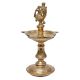 Golden Brass Peacock Design Oil Lamp Mayil Vilakku Diya