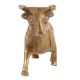 Brass Charging Bull Statue With Antique Finish