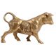 Brass Fighting Bull Statue