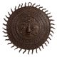 Brass Primitive Tribal Sun Mask Sculpture