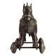 BrassÂ Horse Temple Toy With Four Wheels