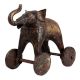 Indian Brass Elephant On Wheels Temple Toy