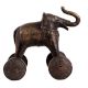 Indian Brass Elephant On Wheels Temple Toy