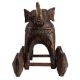 Indian Brass Elephant On Wheels Temple Toy