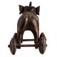 Indian Brass Elephant On Wheels Temple Toy