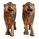 Guardian Lion Cast Brass Garden StatueÂ  InÂ Set Of 2