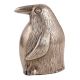 Cute Silver Metal Standing Penguin Statue