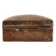 Vintage Indo Persian Chased Square Brass Trinket Box