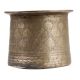 Brass Panchamrita Cup With CarvedÂ Flowers and Leaves Design