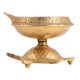 Brass Pooja Diya on a Tortoise Stand