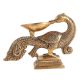 Deepak Oil Lamp Stand with Carved Peacock Figurine