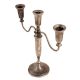 Silver Metal Three Arm Candle Holder Stand