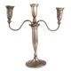 Silver Metal Three Arm Candle Holder Stand