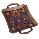 Brass Rectangle Tray With Floral Meenakari Design