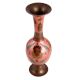 Hand Painted PinkÂ Enamel Brass Flower VaseÂ for Home Decoration