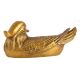 Golden Mendarian Duck Feng Shui Statue Made With Fish Bone