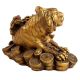 Golden Feng Shui Money Frog On Tiger Feng Shui Statue Made With Fish Bone