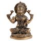 Brass Goddess Laxmi  Statue Sitting In Blessing Pose
