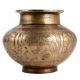 Brass Elephant And Floral Engraved Holy Water Pot