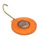 Round Orange Resin and Wood Single Wall Hook