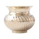 Brass Fluted Water Storage Pot In Silver Finish