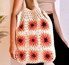 Handmade Boho Crochet Shoulder Bags for Womens