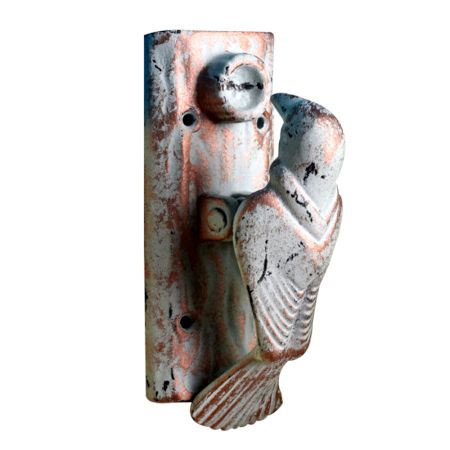 White Cast Iron Woodpecker Bird Door Knocker