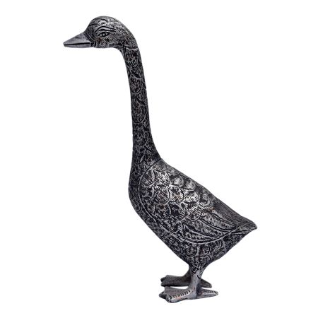 Handmade Brass Tall Goose Statue