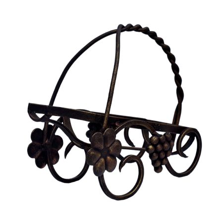 Wrought Iron Bottle Carrier For Decoration