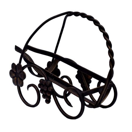 Wrought Iron Bottle Carrier For Decoration