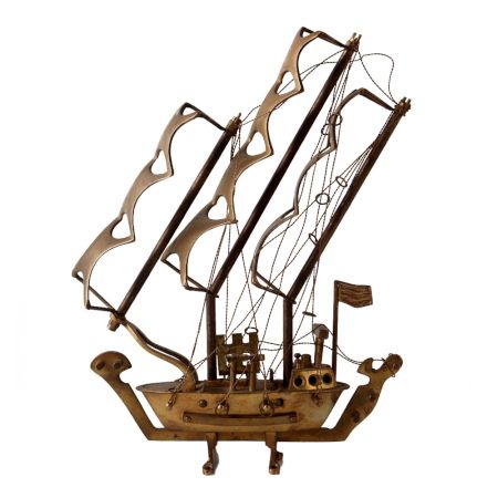 Hand Crafted Old Model Brass Sea Ship