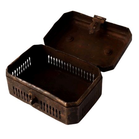 Brass Betel Box In Dark Finish