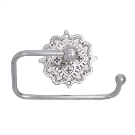 Silver Wall Mounted Brass Toilet Roll Holder