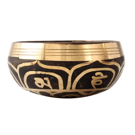 Black Brass Tibetan Singing Bowl from Nepal
