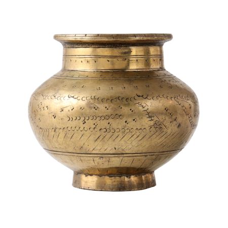 Brass Dotted Design Pittal Lota