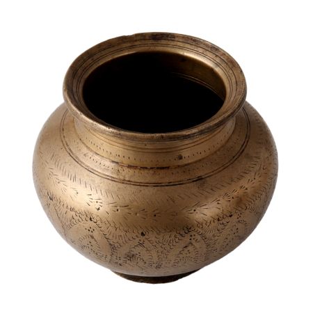 Hand Carved Indian Design Water Pot