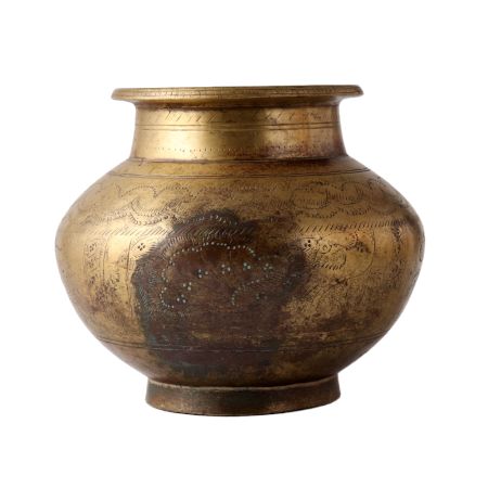 Gorgeous Carved Brass Water Pot