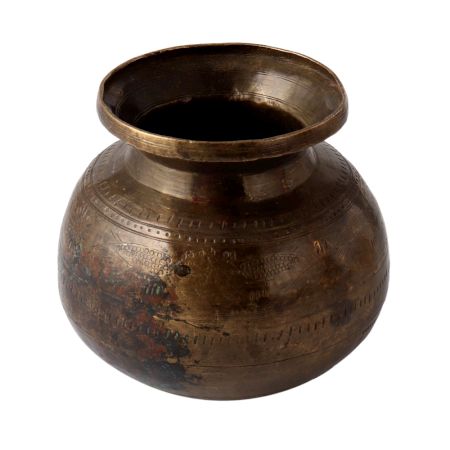 Vintage Brass Sacred Water Matka Pot