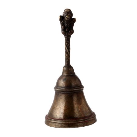 Temple Ghanti Hand HeldÂ Bell With God Finial