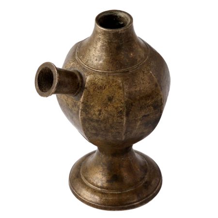 Etched Islamic Brass Pot And Hukka
