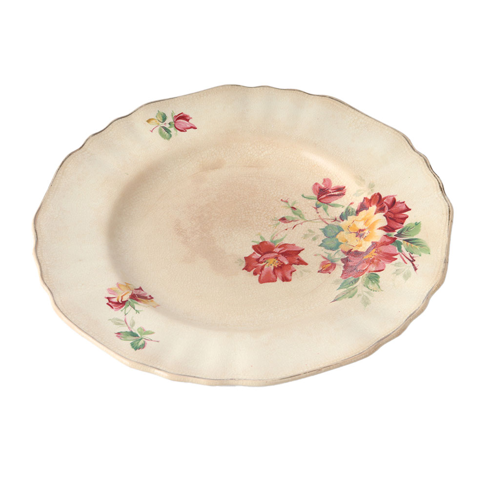 Hand ColoredÂ Porcelain Decorative Plate
