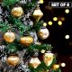 Golden Small Cut Christmas Hanging In Set Of 8