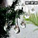 Clear Crystal Chandelier Drop Ornaments - Christmas Tree Ornaments - Set of 20