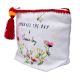 Embrace the Day And Choose Joy Natural Beige Zip Pouch