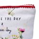 Embrace the Day And Choose Joy Natural Beige Zip Pouch