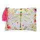 Dragon Fly Colorful Floral Canvas Zipper Pouch