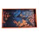 Blue Vintage Falling Leaves Serving Tray